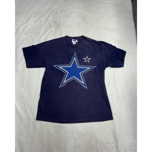 Vintage 1999 CSA Dallas Cowboys Star Logo Navy Blue Graphic T-Shirt Size Large - Picture 1 of 8